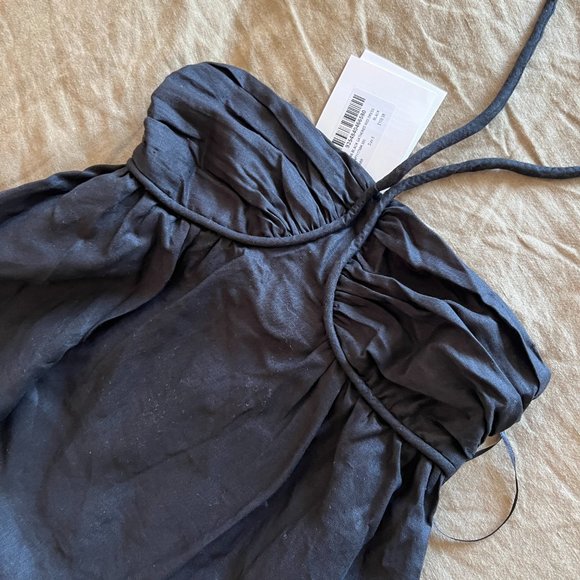 Dissh Gina Black Linen Midi Dress (2) - Picture 6 of 8